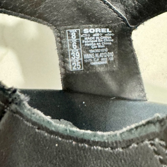 Sorel Black and White Platform Sandals - Picture 5 of 5